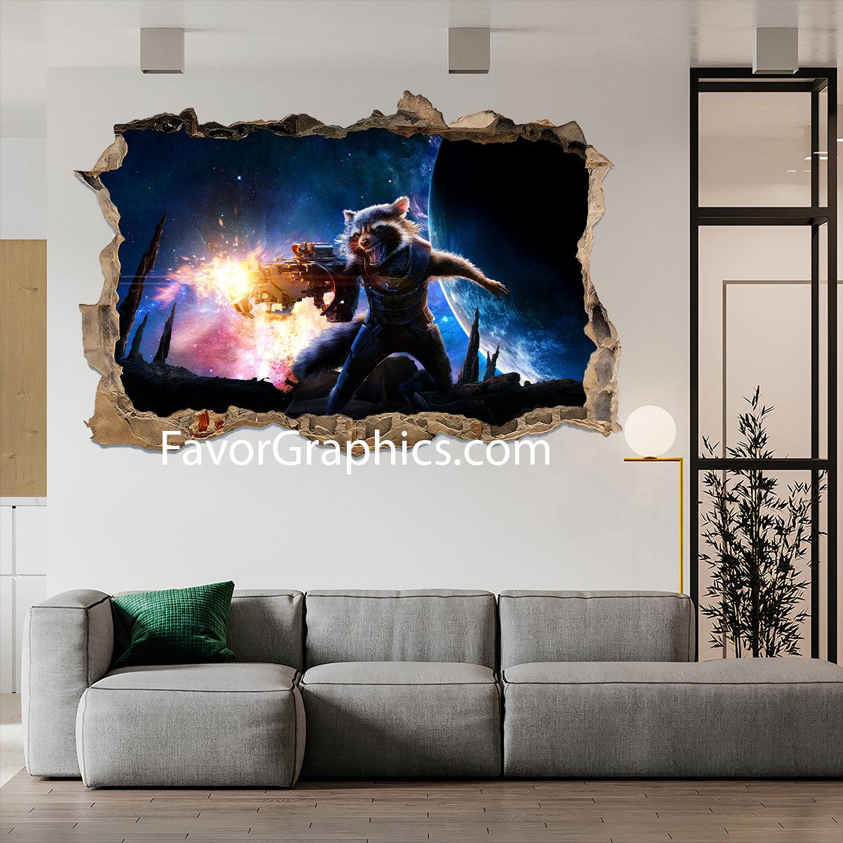 Rocket Raccoon Vinyl Wall Art Decal Sticker Poster Print Mural