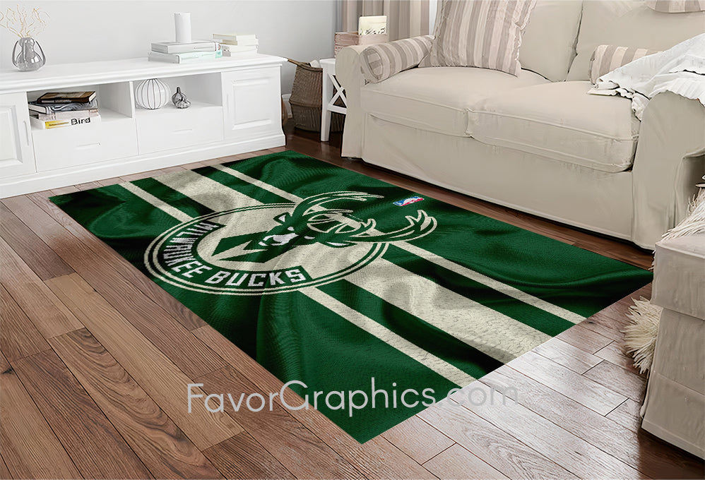 Milwaukee Bucks Home Bedroom Decor Rug Carpet Mat