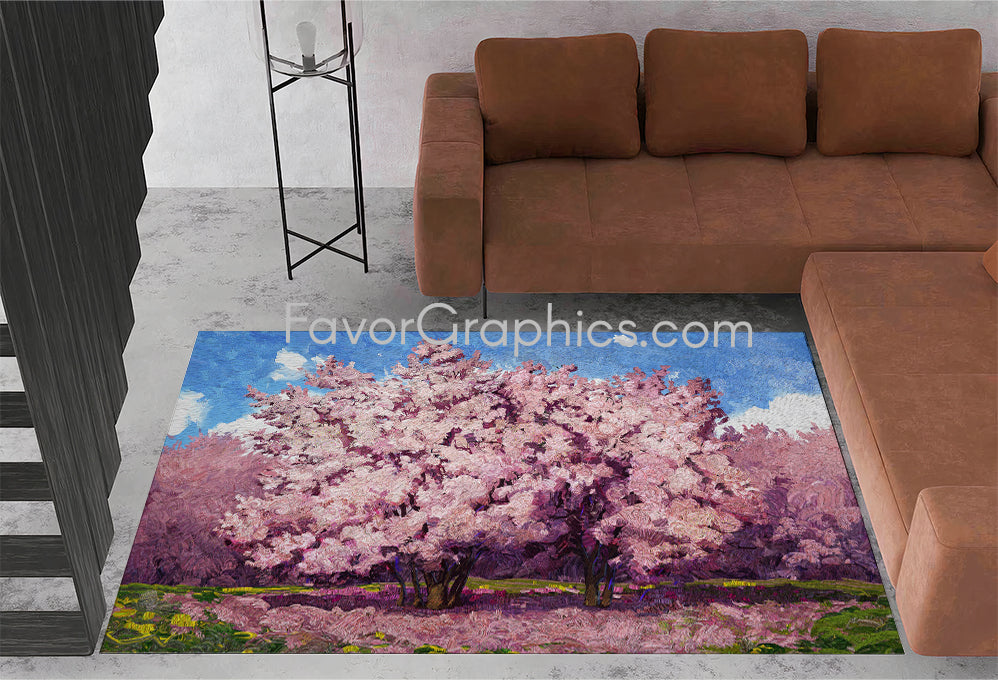 Cherry Blossom Home Bedroom Decor Rug Carpet Mat