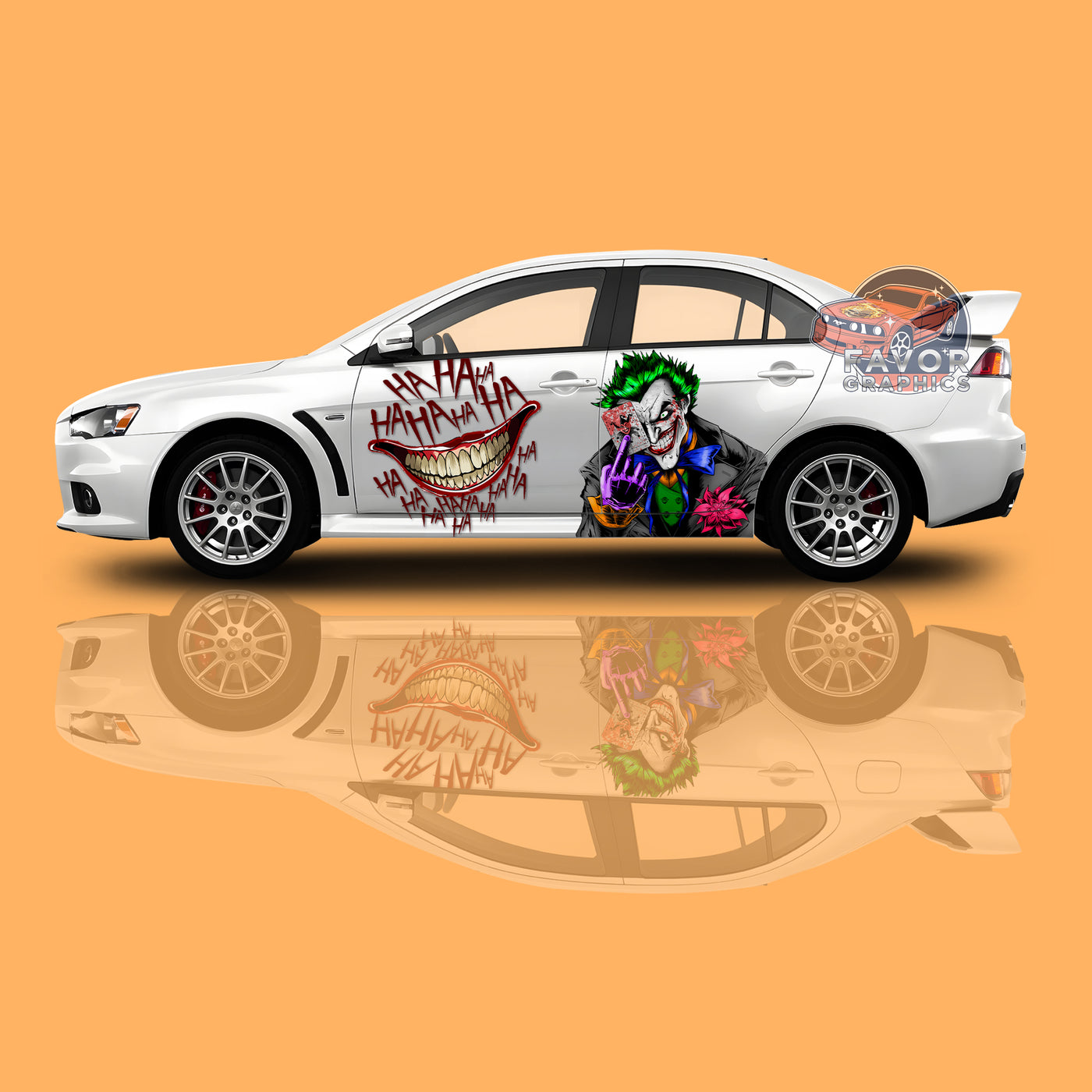 Joker Itasha Car Side Door Decal Vinyl Sticker