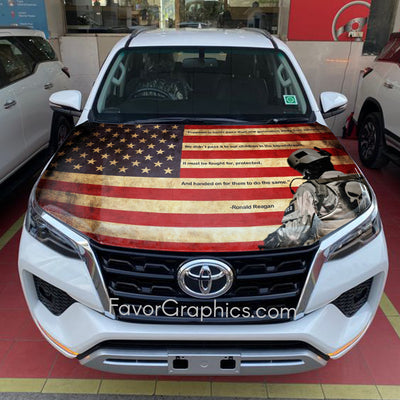 US Army Itasha Car Vinyl Hood Wrap Decal Sticker