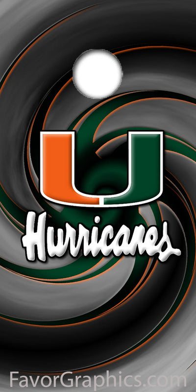 Miami Hurricanes Cornhole Wood Board Skin Vinyl Wrap Decal Sticker