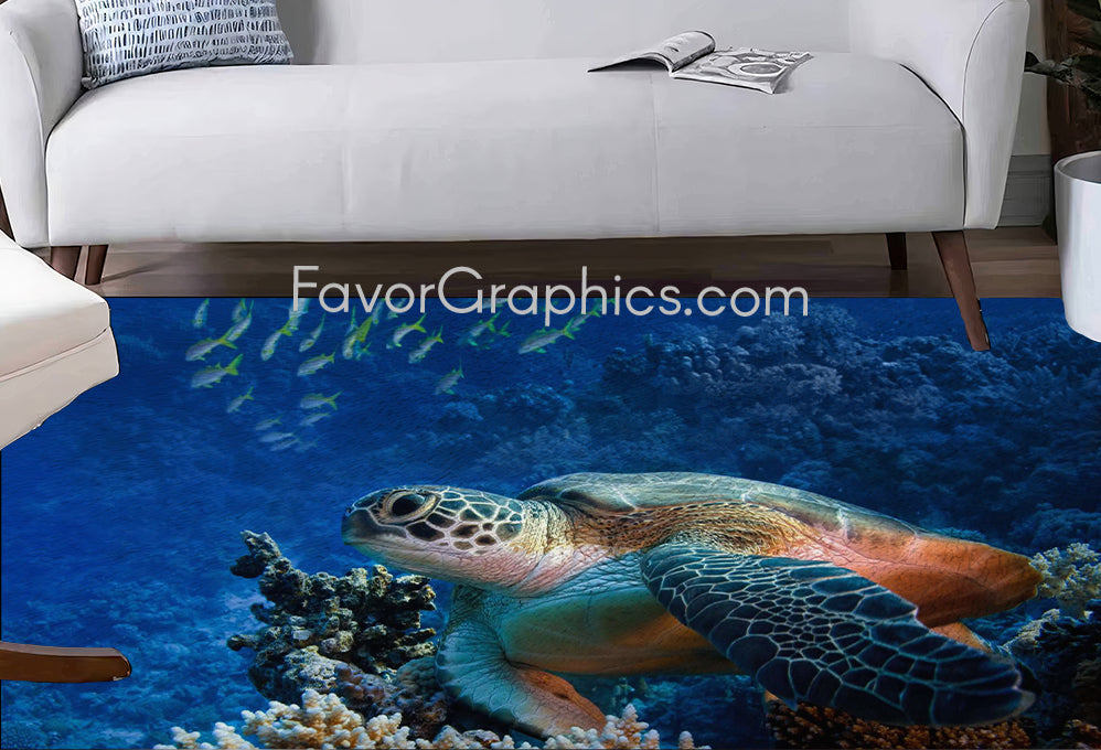 Sea Turtle Home Bedroom Decor Rug Carpet Mat