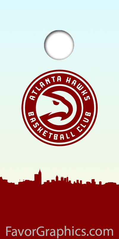 Atlanta Hawks Cornhole Wood Board Skin Vinyl Wrap Decal Sticker