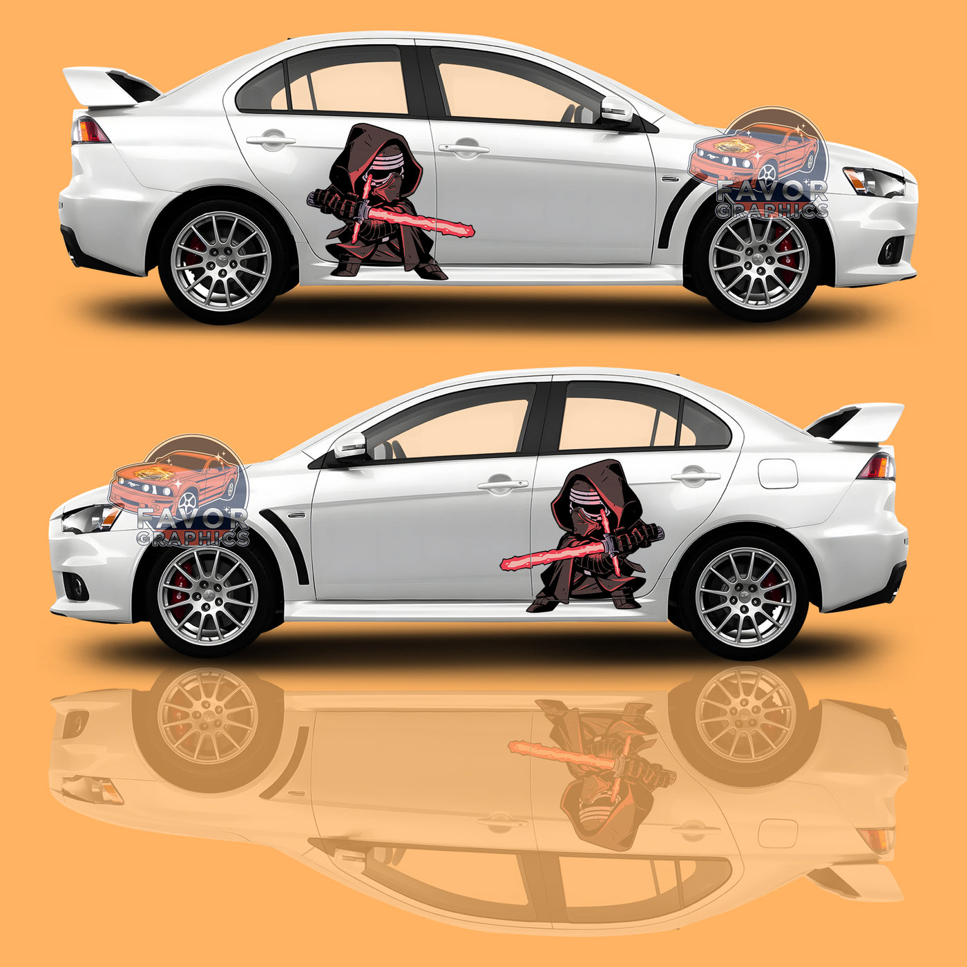 Darth Vader Itasha Car Side Door Decal Vinyl Sticker