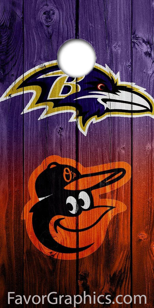 Baltimore Ravens Cornhole Wood Board Skin Vinyl Wrap Decal Sticker