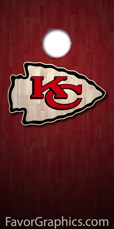 Kansas City Chiefs Cornhole Wood Board Skin Vinyl Wrap Decal Sticker