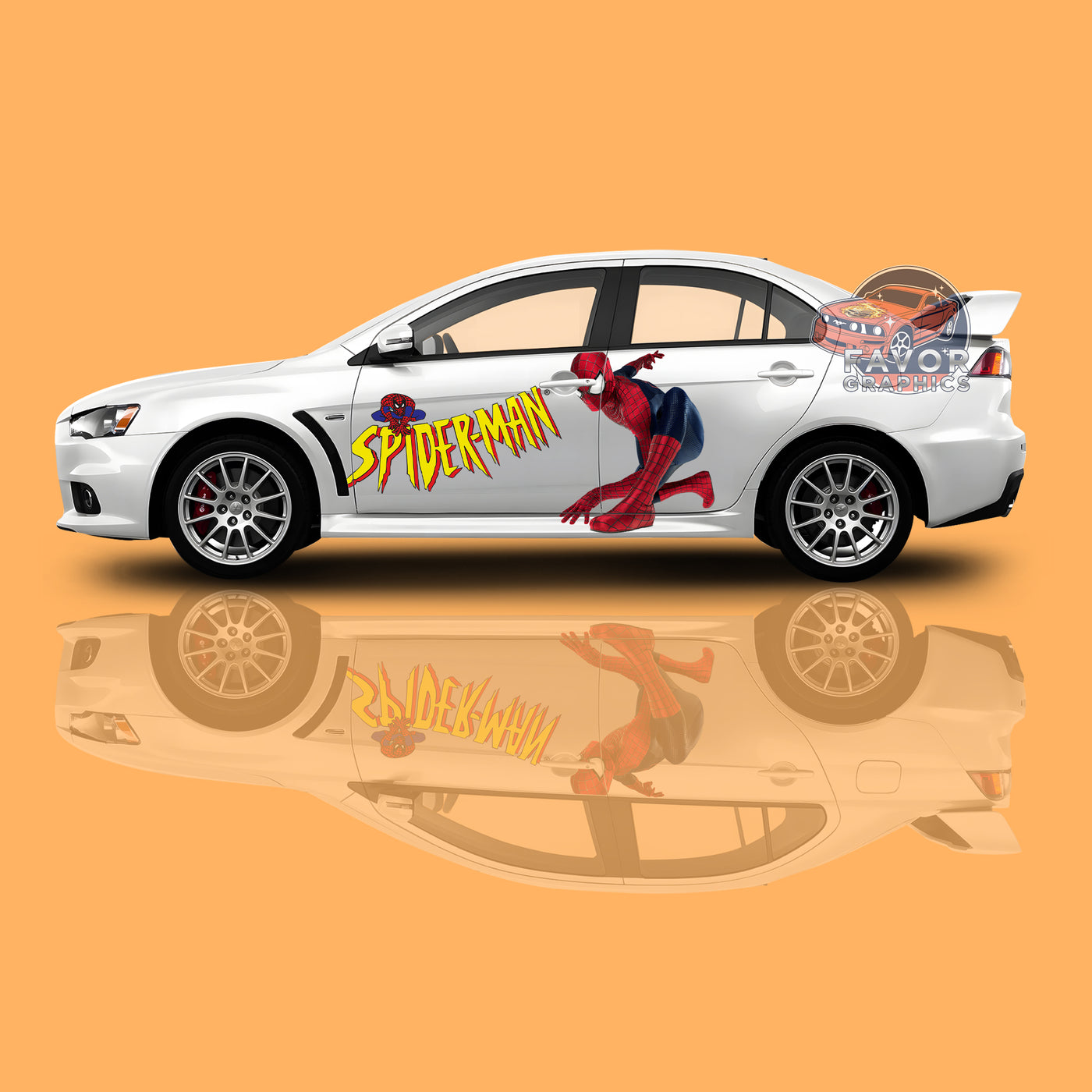 Spider-Man Itasha Car Side Door Decal Vinyl Sticker