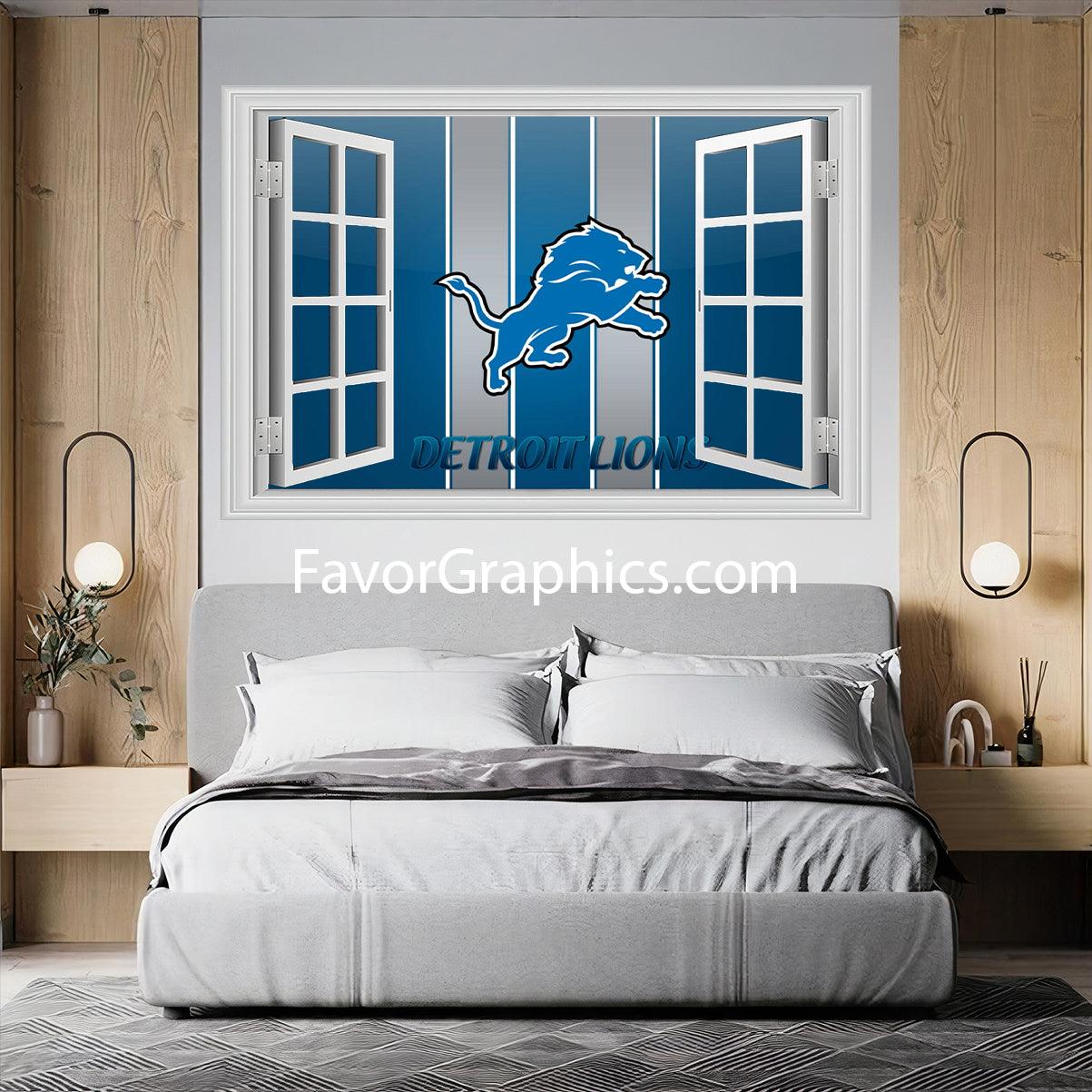 Detroit Lions Vinyl Wall Art Decal Sticker Poster Print Mural