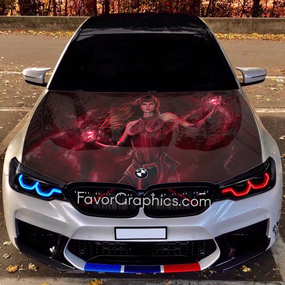 Scarlet Witch Wanda Maximoff Itasha Car Vinyl Hood Wrap Decal Sticker