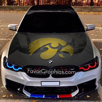 Iowa Hawkeyes Itasha Car Vinyl Hood Wrap Decal Sticker