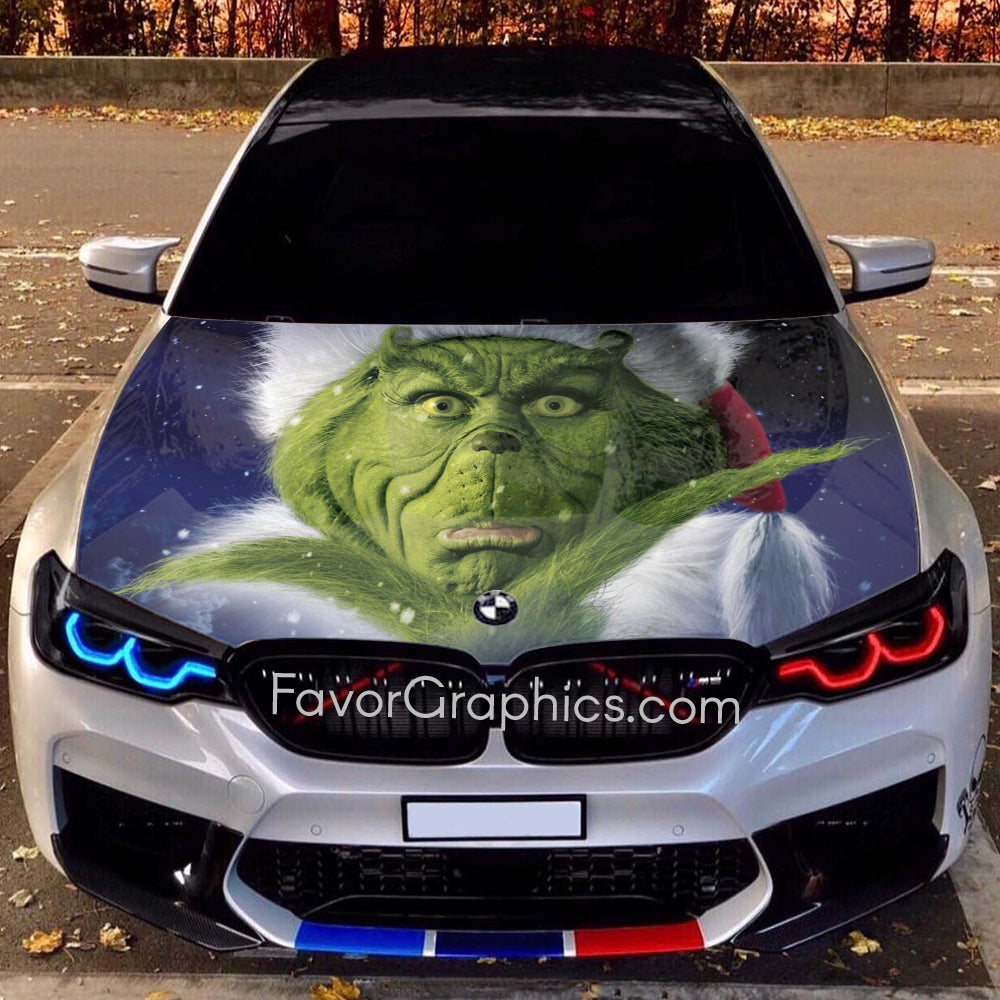 The Grinch Itasha Car Vinyl Hood Wrap Decal Sticker