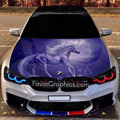 Unicorn Itasha Car Vinyl Hood Wrap Decal Sticker