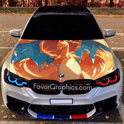 Charizard Itasha Car Vinyl Hood Wrap Decal Sticker