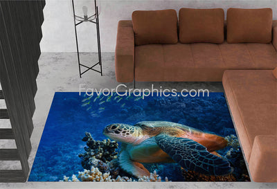 Sea Turtle Home Bedroom Decor Rug Carpet Mat