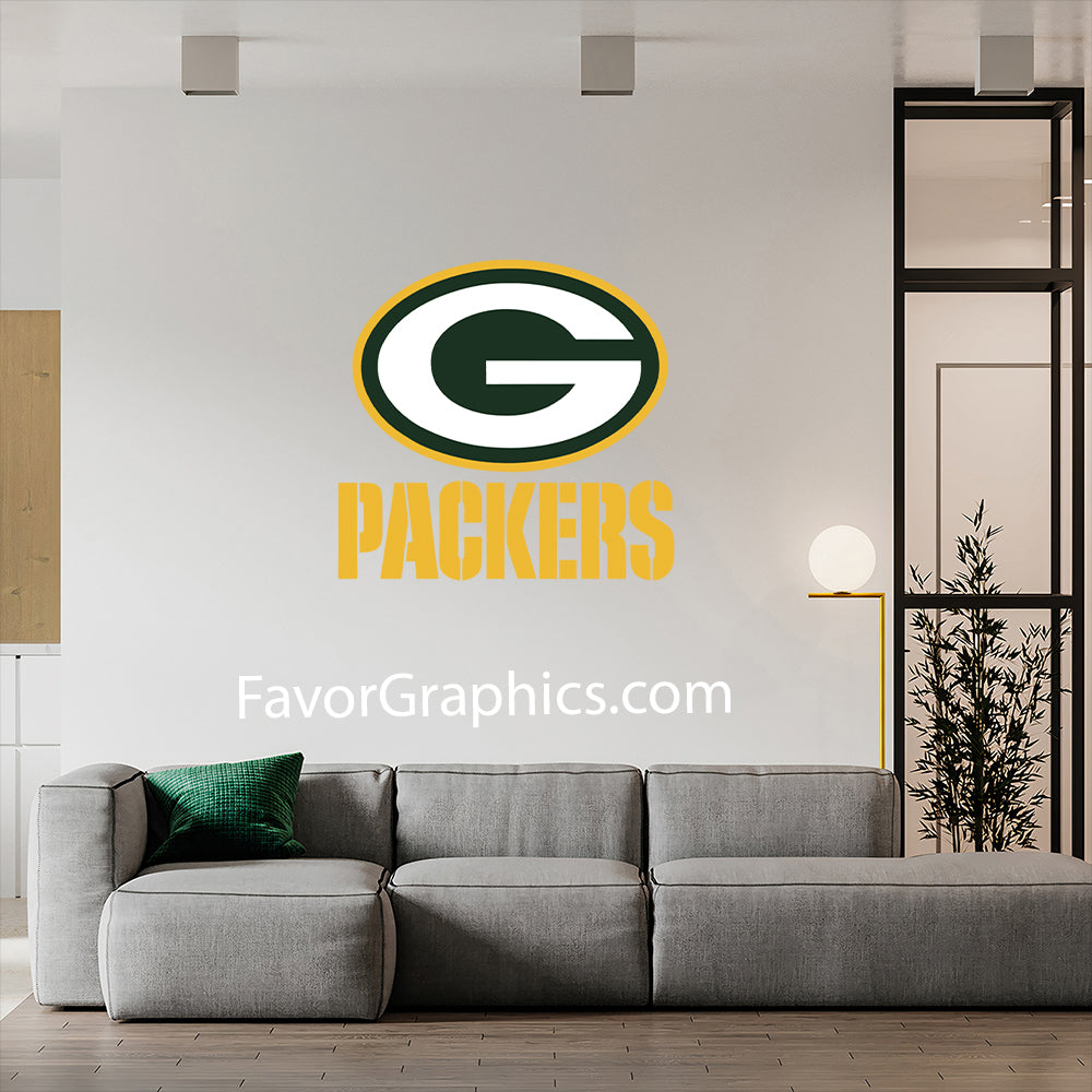 Green Bay Packers Home Room Wall Vinyl Decal Sticker Mural Poster