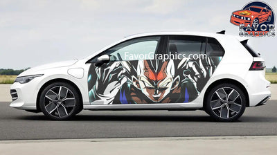 Vegeta Car Door Vinyl Wrap Decal Sticker