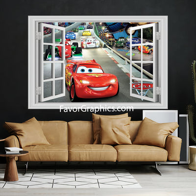 Car Race Cartoon Vinyl Wall Art Decal Sticker Poster Print Mural