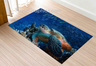 Sea Turtle Home Bedroom Decor Rug Carpet Mat