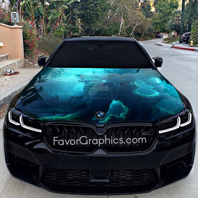 Underwater Under The Sea Itasha Car Vinyl Hood Wrap Decal Sticker