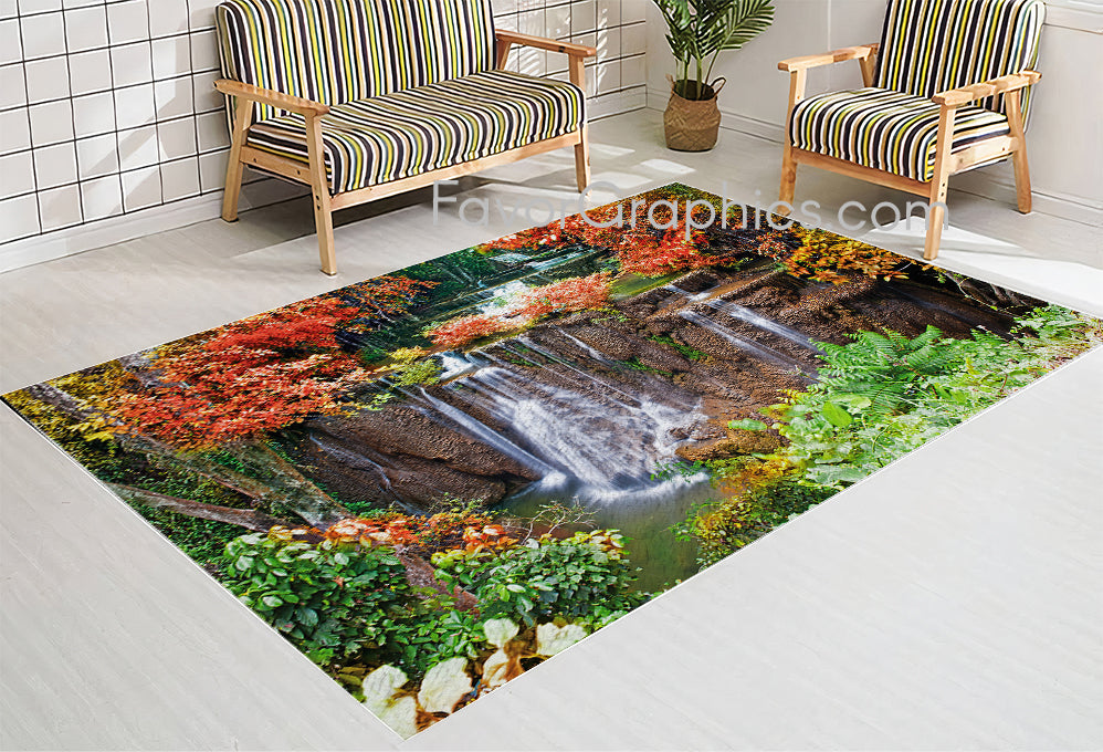 Waterfall Home Bedroom Decor Rug Carpet Mat