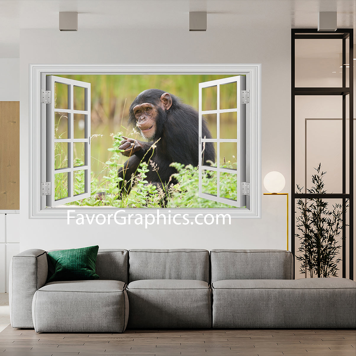 Chimpanzee Vinyl Wall Art Decal Sticker Poster Print Mural