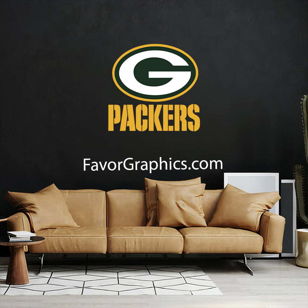 Green Bay Packers Home Room Wall Vinyl Decal Sticker Mural Poster