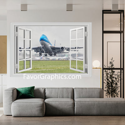 Boeing 747 Airplane Vinyl Wall Art Decal Sticker Poster Print Mural