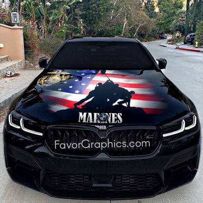 U.S. Marine Corps Itasha Car Vinyl Hood Wrap