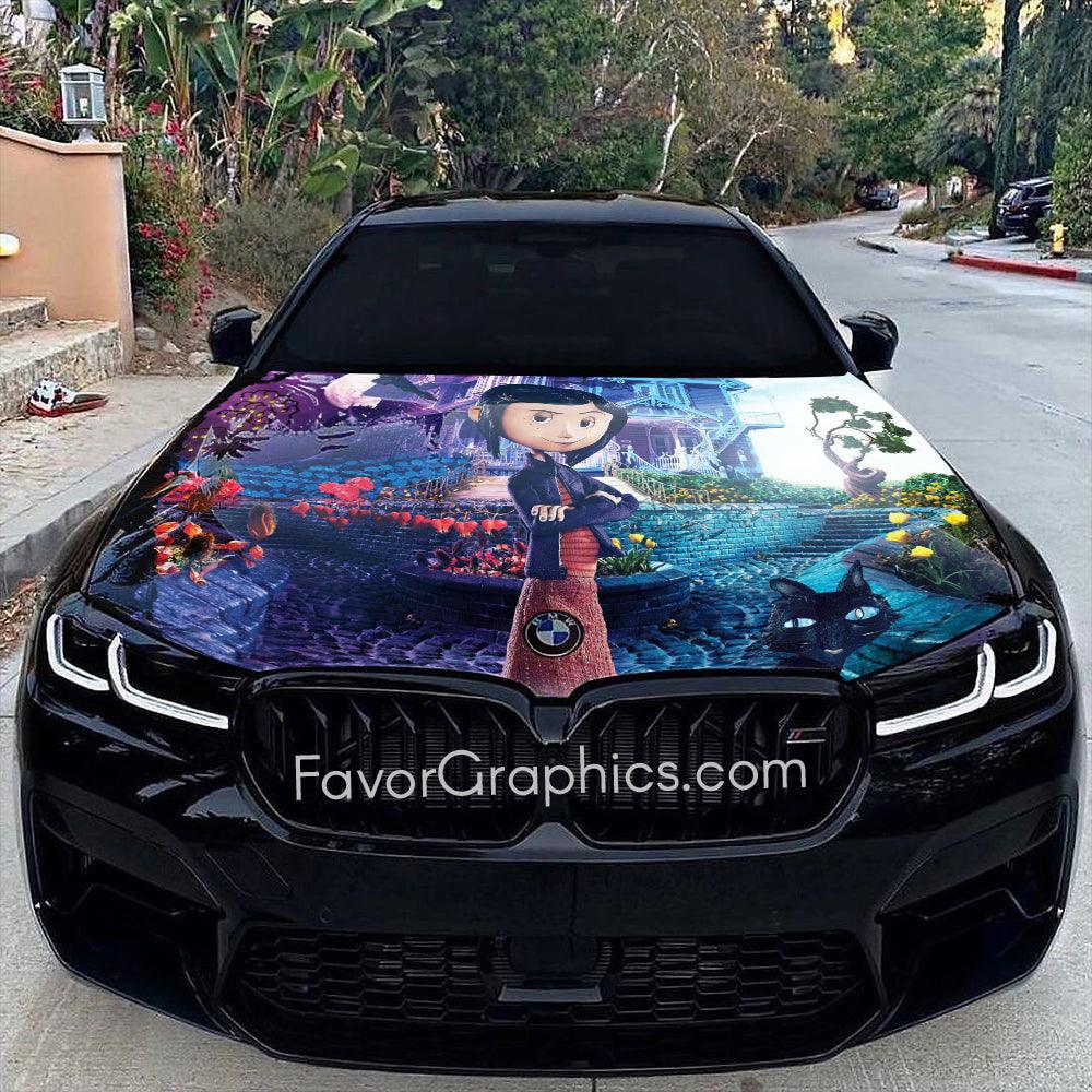 Coraline Itasha Car Vinyl Hood Wrap Decal Sticker