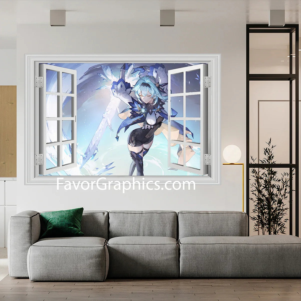 Eula (Genshin impact) Vinyl Wall Art Decal Sticker Poster Print Mural