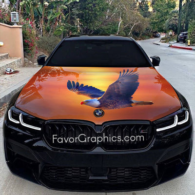 Bald Eagle Itasha Car Vinyl Hood Wrap Decal Sticker