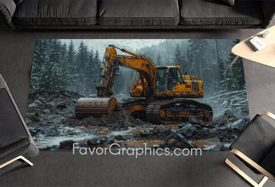 Excavator Home Bedroom Decor Rug Carpet Mat