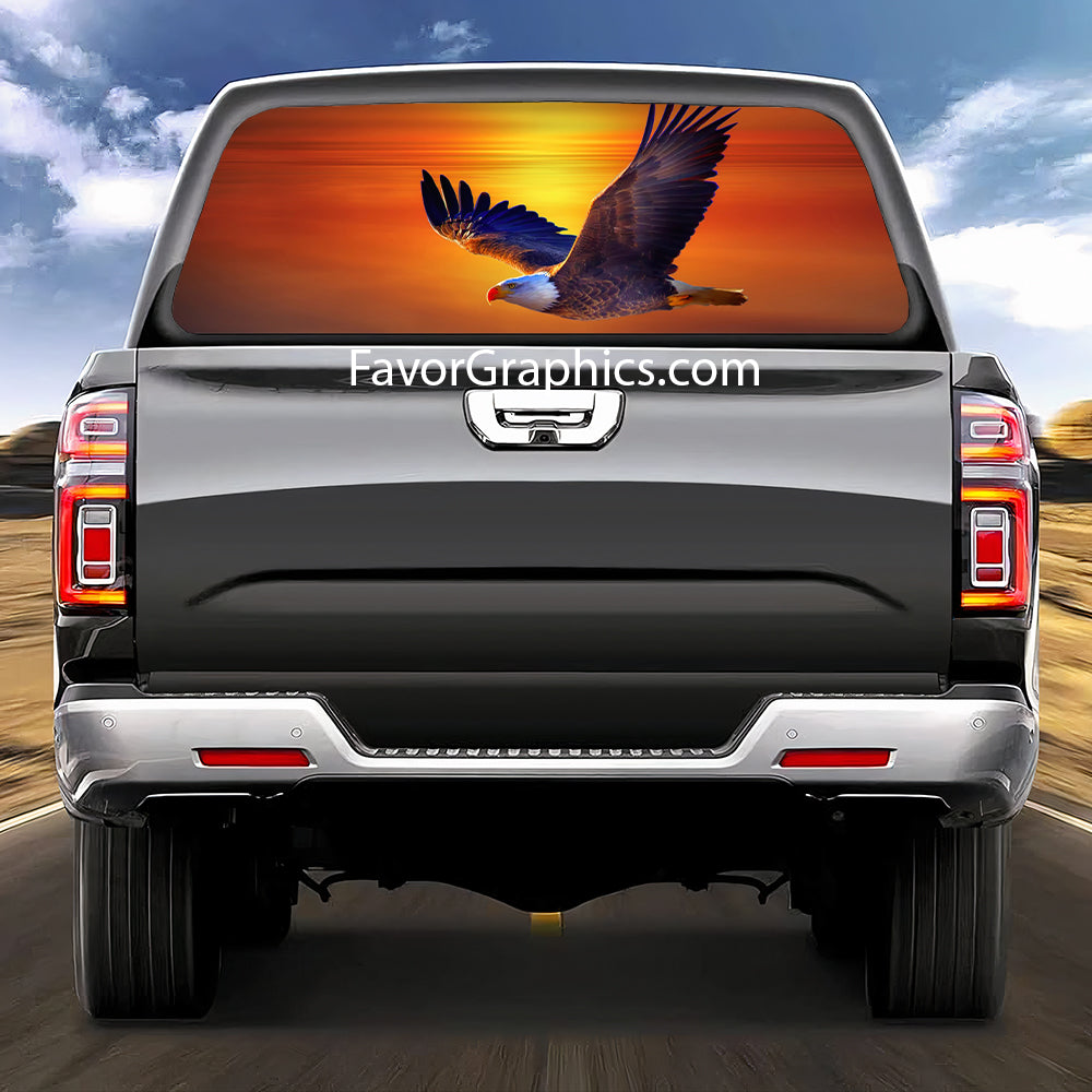 Bald Eagle Rear Window Perforated Graphic Vinyl Decal Car Truck UTV