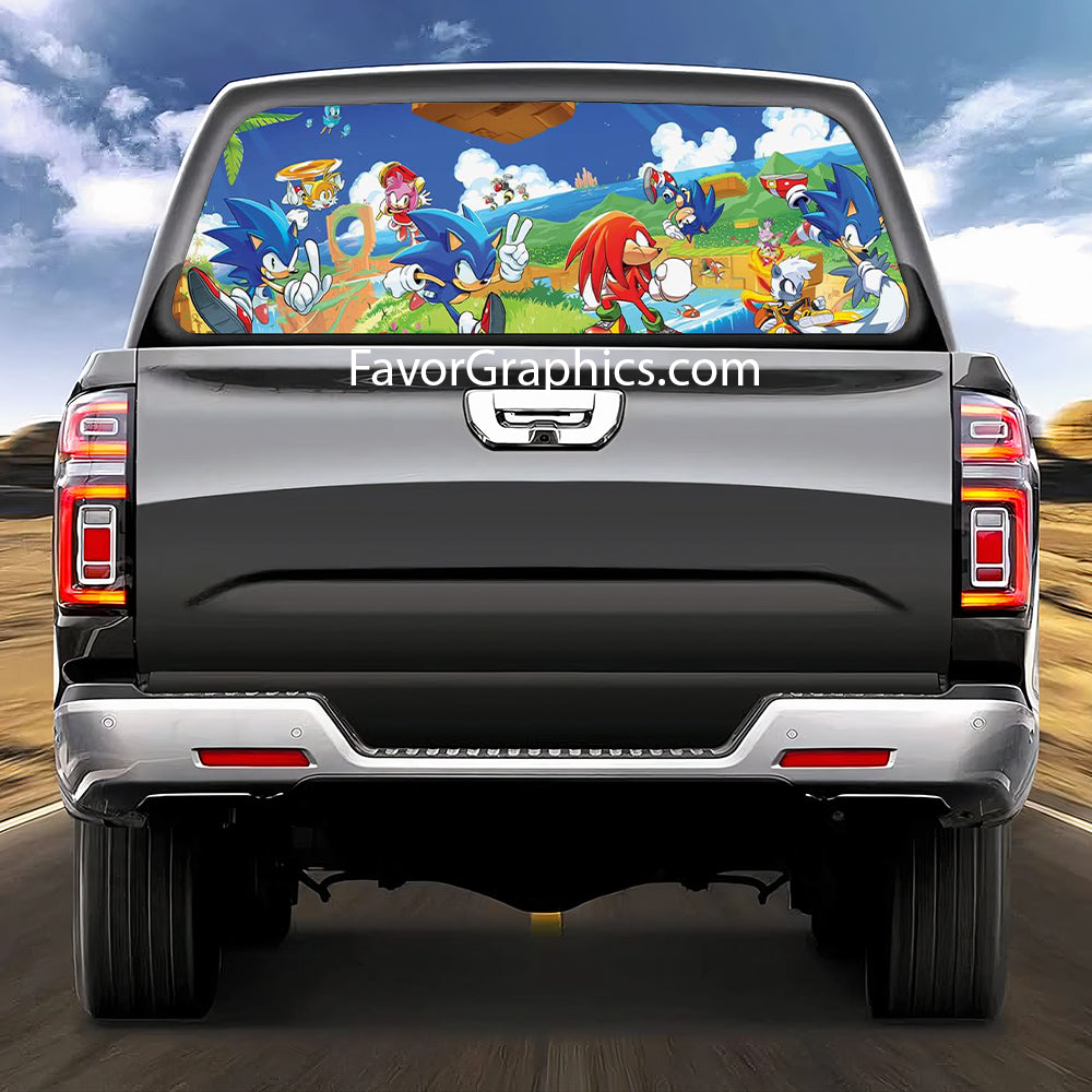 Sonic The Hedgehog  Rear Window Perforated Graphic Vinyl Decal Car Truck UTV