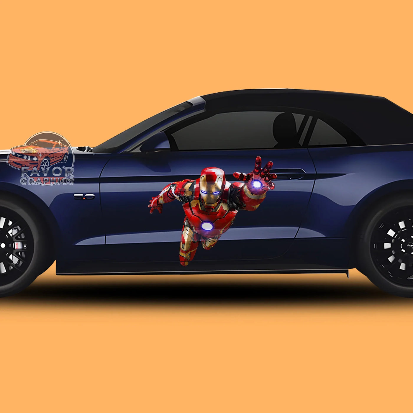 Iron Man Itasha Car Side Door Decal Vinyl Sticker