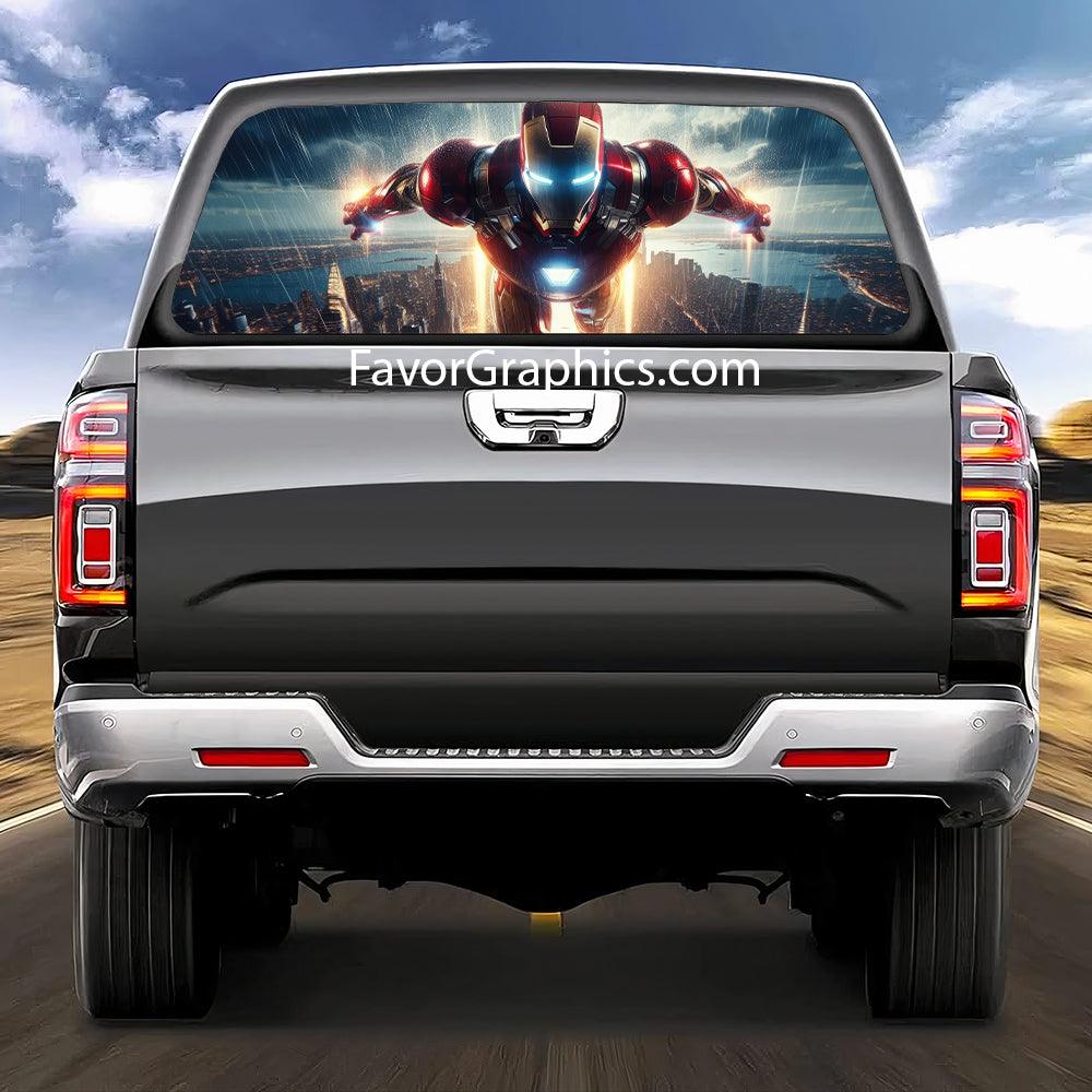 Iron Man Rear Window Perforated Graphic Vinyl Decal Car