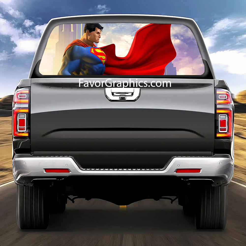 Superman Rear Window Perforated Graphic Vinyl Decal Car