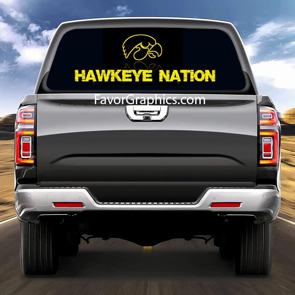 Iowa Hawkeyes Rear Window Perforated Graphic Vinyl Decal Car Truck UTV