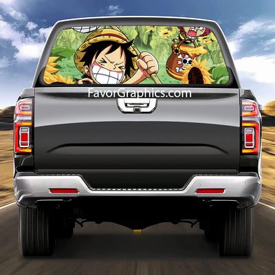 Monkey D. Luffy Rear Window Perforated Graphic Vinyl Decal Car