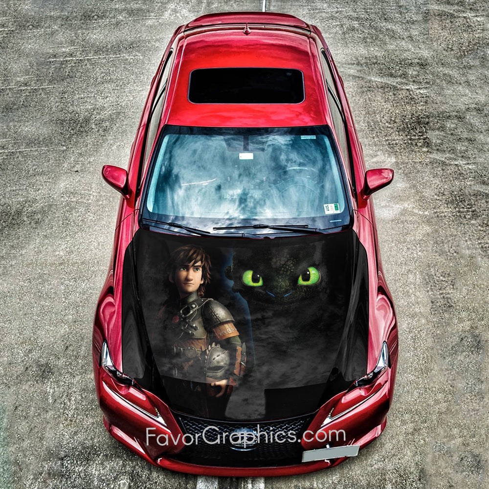 Toothless Itasha Car Vinyl Hood Wrap Decal Sticker