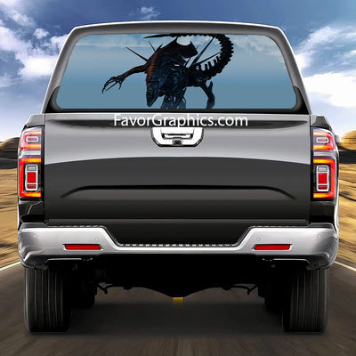 Xenomorph Rear Window Perforated Graphic Vinyl Decal Car