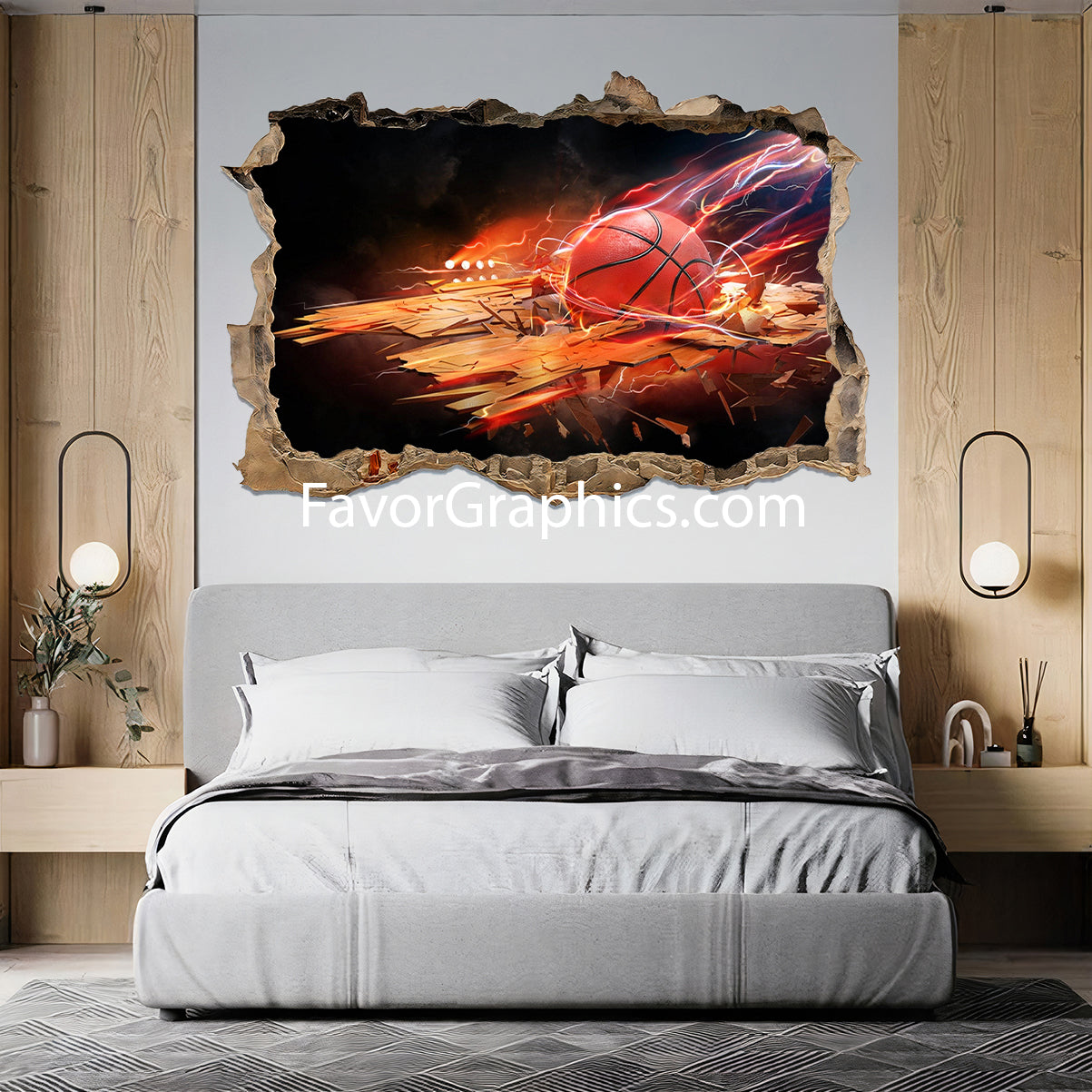 Basketball Vinyl Wall Art Decal Sticker Poster Print Mural