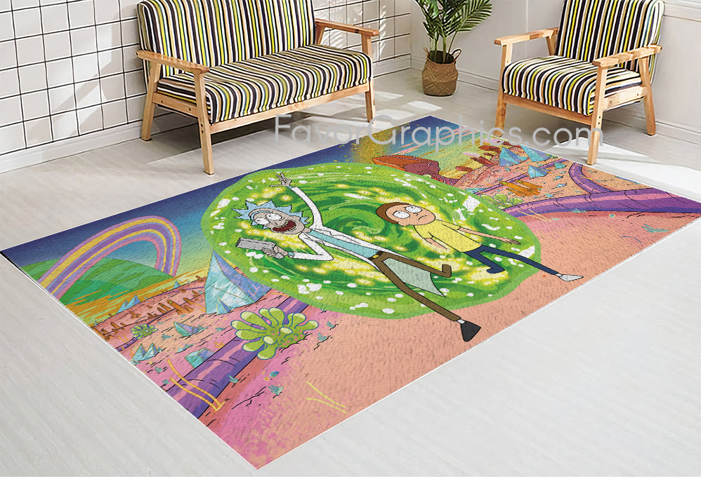 Rick And Morty Home Bedroom Decor Rug Carpet Mat