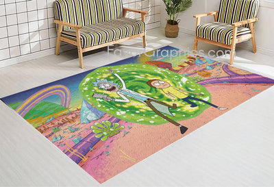 Rick And Morty Home Bedroom Decor Rug Carpet Mat