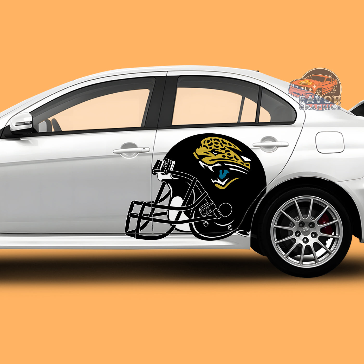 Jacksonville Jaguars Itasha Car Side Door Decal Vinyl Sticker