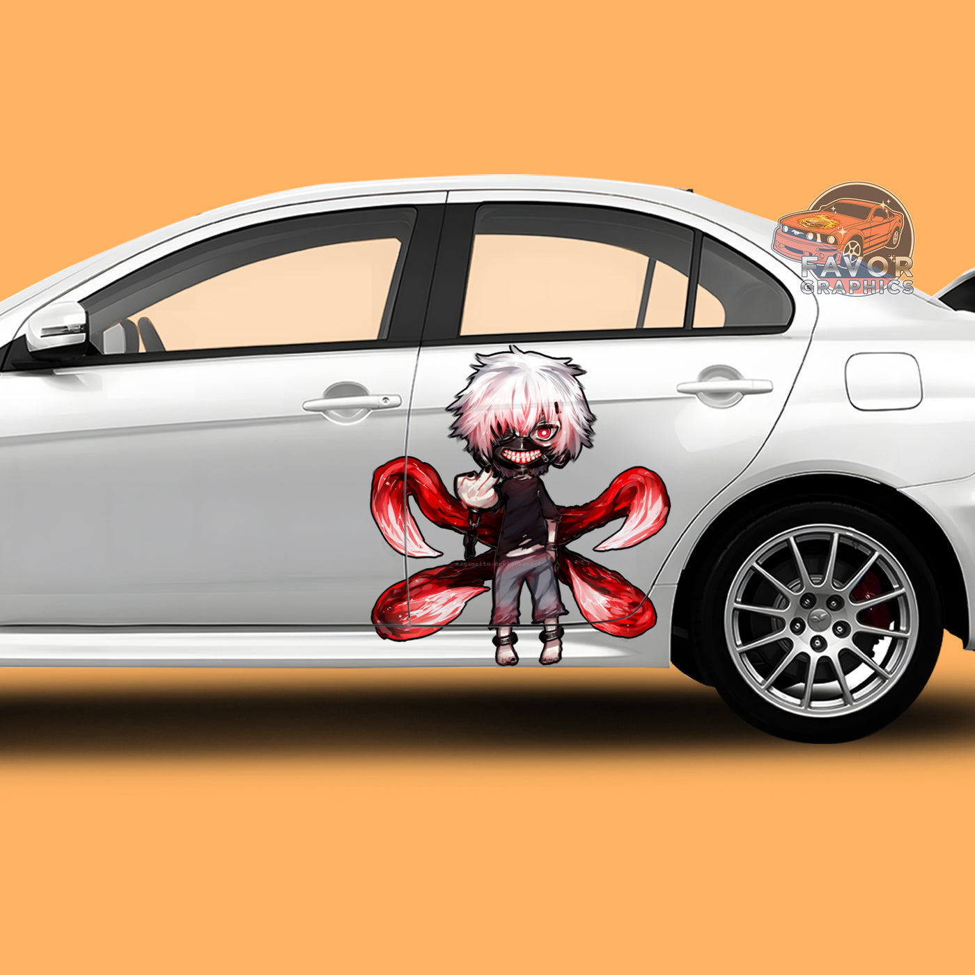 Kaneki Ken Itasha Car Side Door Decal Vinyl Sticker