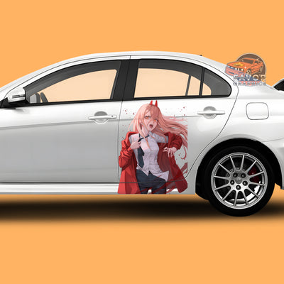 Power Chainsaw Man Itasha Car Side Door Decal Vinyl Sticker