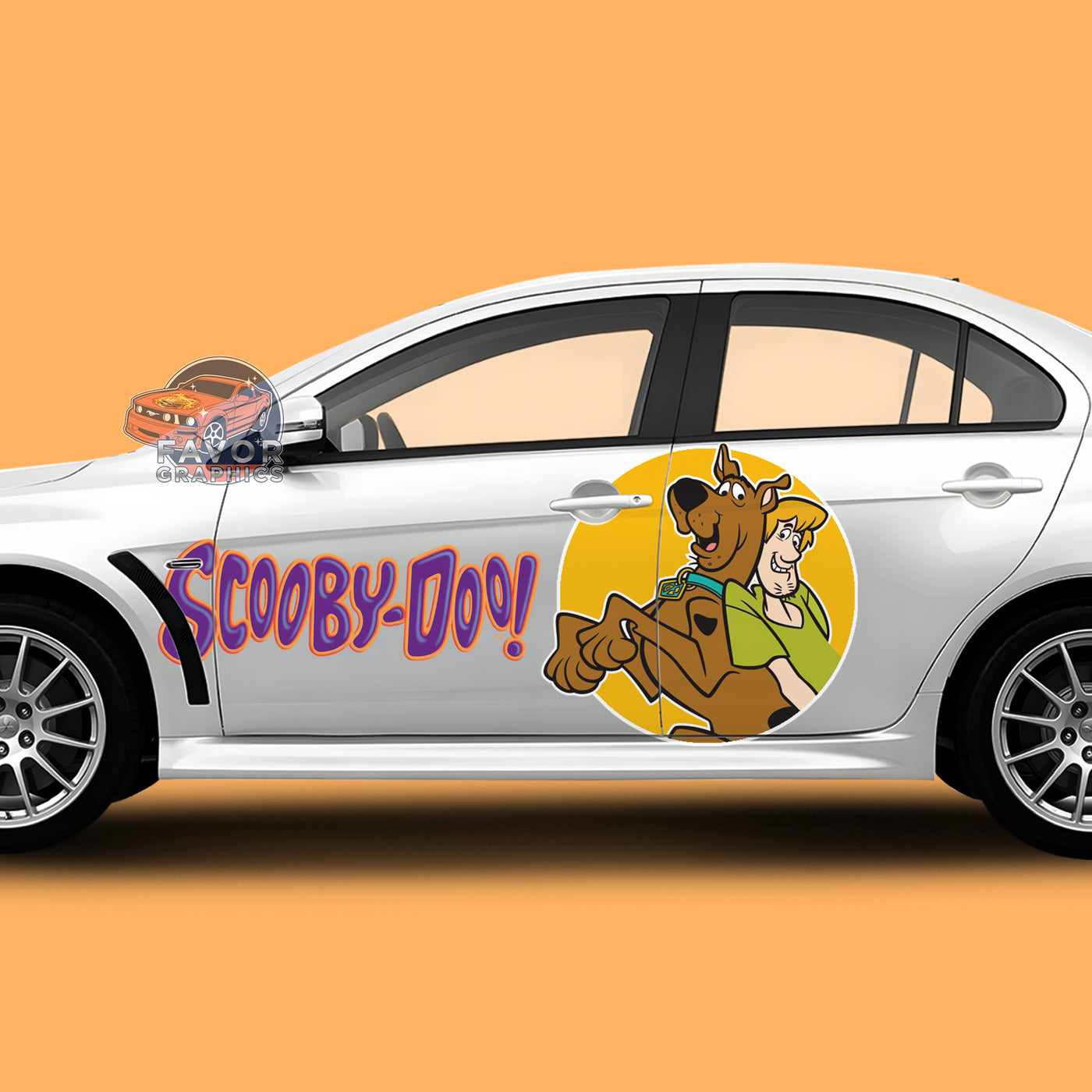 Scooby Doo Itasha Car Side Door Decal Vinyl Sticker