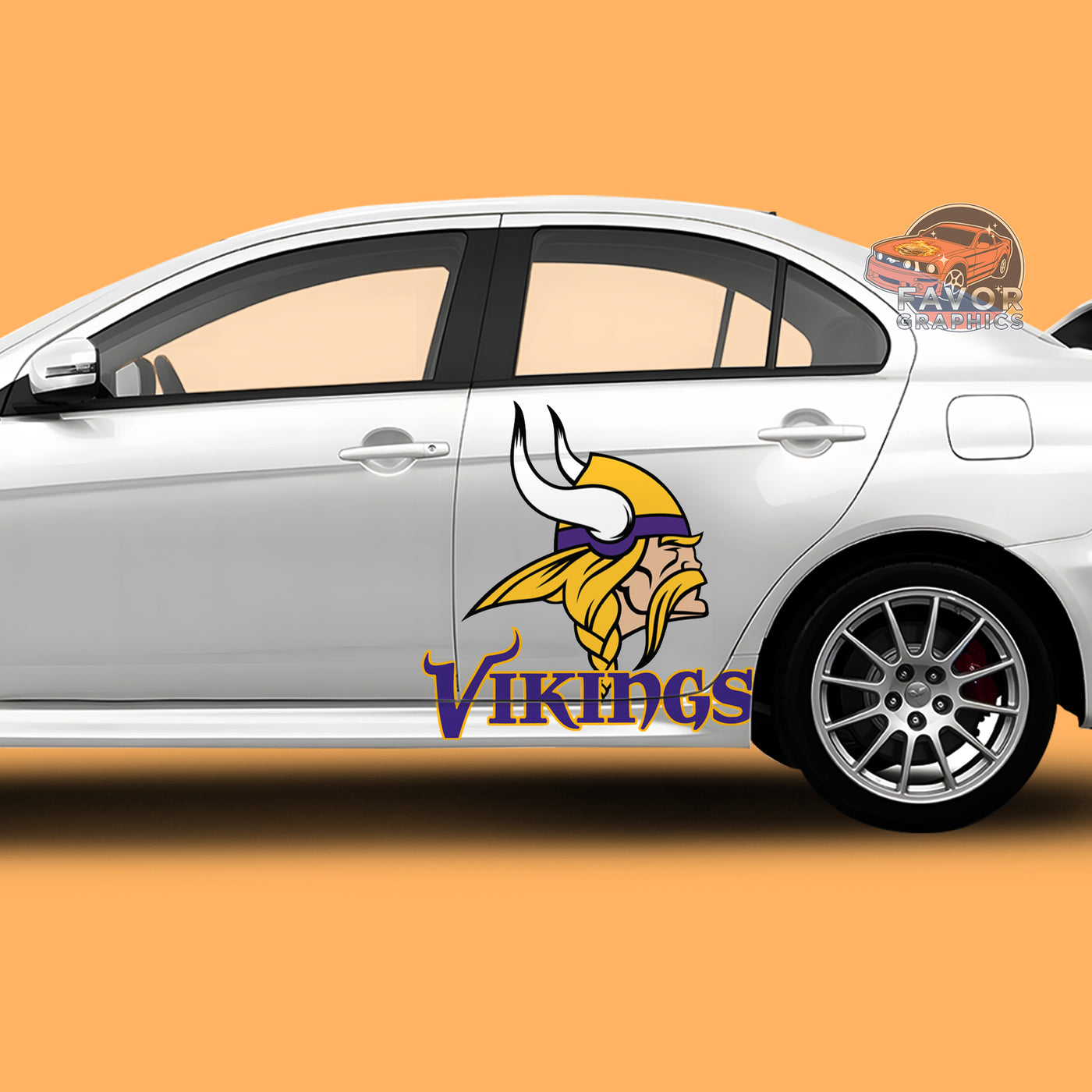 Minnesota Vikings Itasha Car Side Door Decal Vinyl Sticker